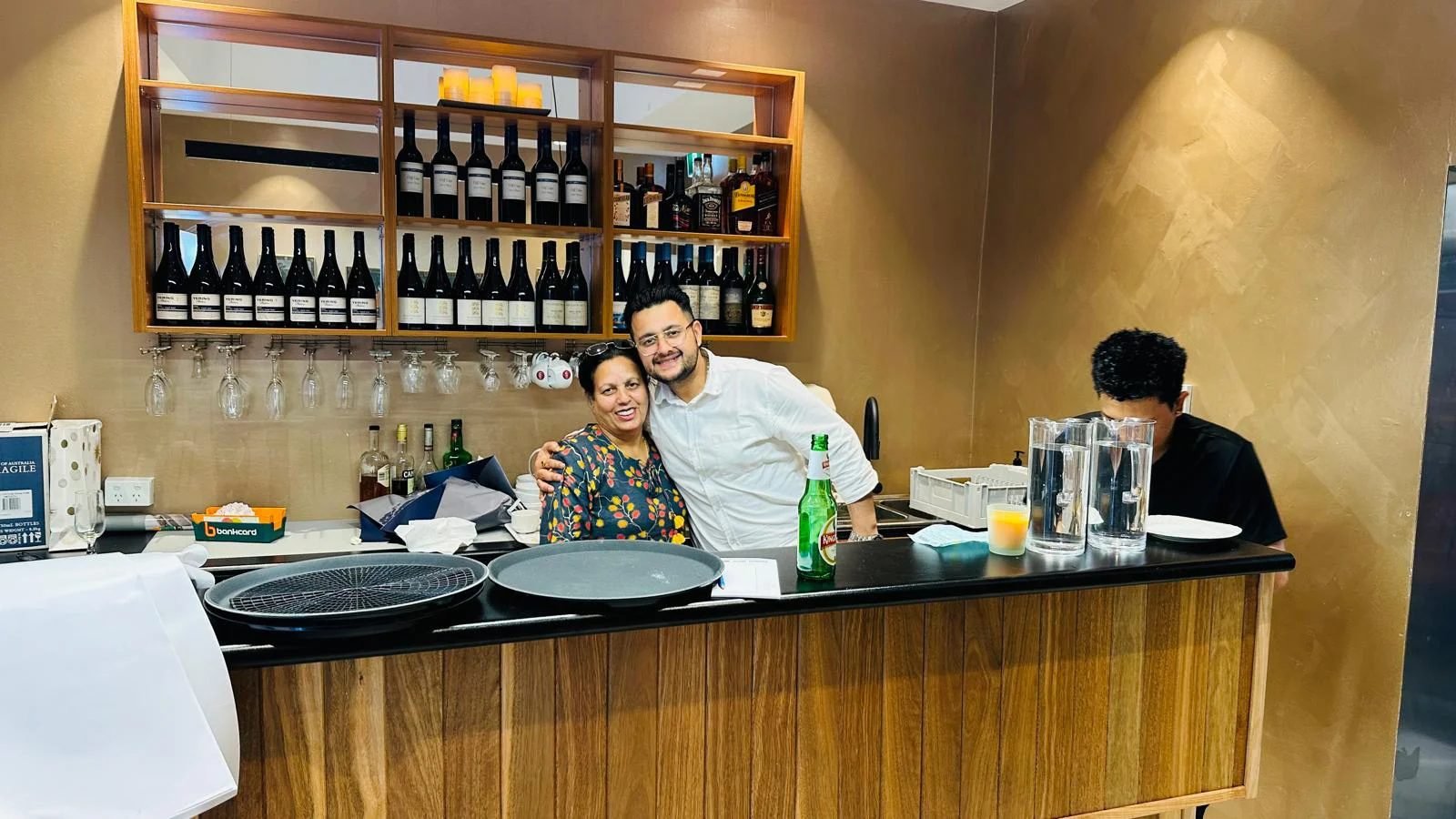 The bar at Moti Mahal Indian Restaurant