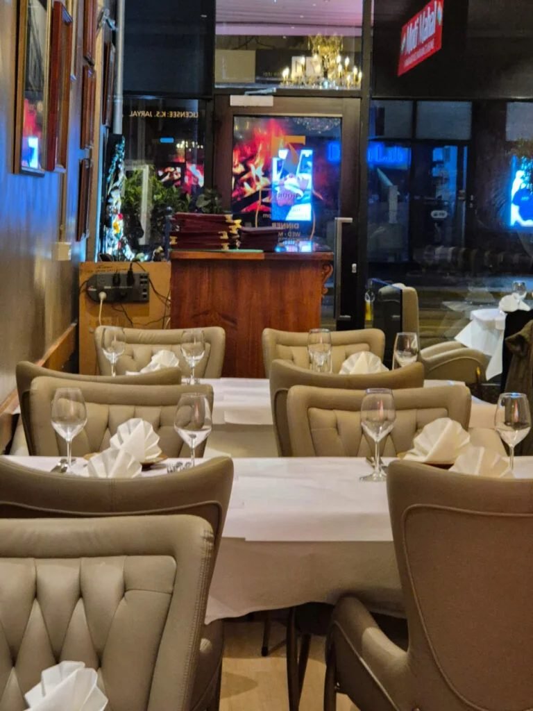 The dining room at Moti Mahal Indian Restaurant, Malvern